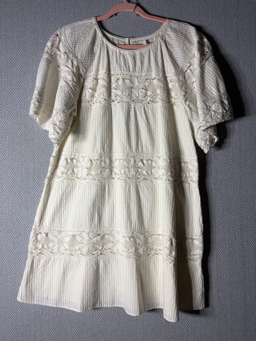 Corey Lynn Calter White crochet Lace-Panel Mini Dress - Picture 5 of 7